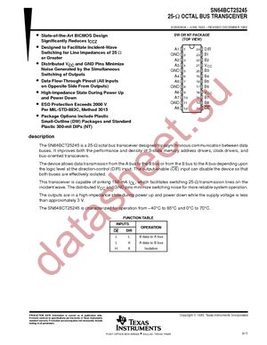 SN64BCT25245NT datasheet  